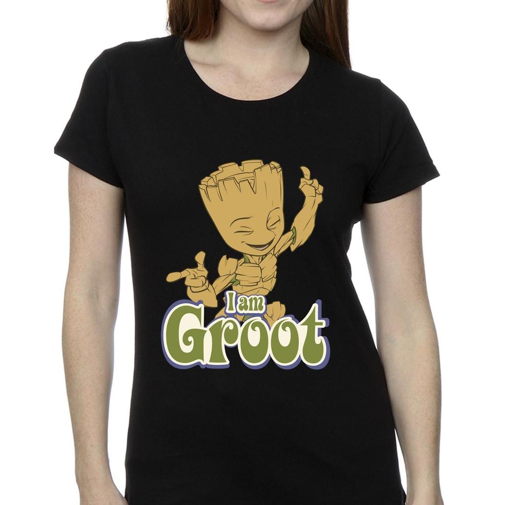 Guardians Of The Galaxy Womens/Ladies Groot Dancing Cotton T-Shirt