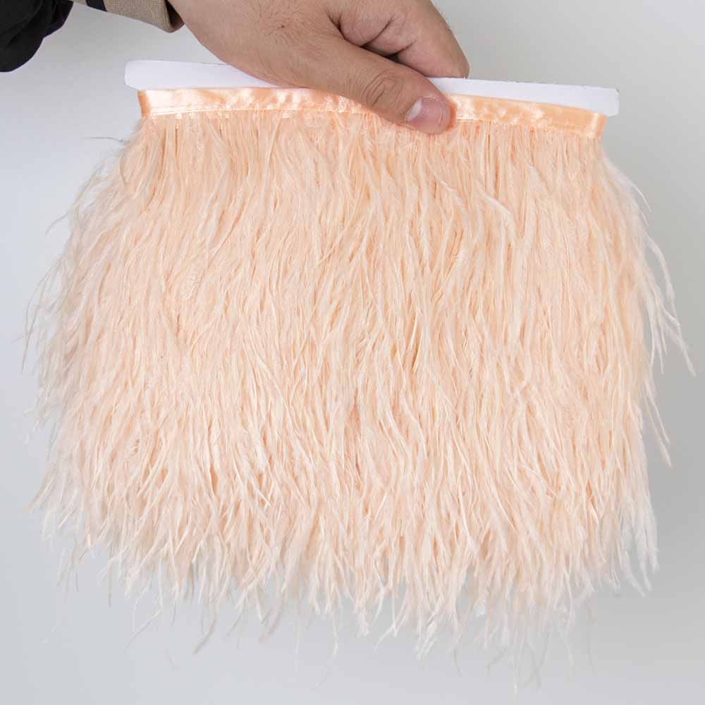Перо 1 метр Красная отделка из страусиных перьев на тесьме Ленточная бахрома 8-10 см Ткань Юбка Швейные принадлежности Украшение для платья и одежды