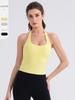 Женский майка для йоги с вырезом на шее и вставными чашечками - Телесный, Сексуальная спинка Стиль 52167