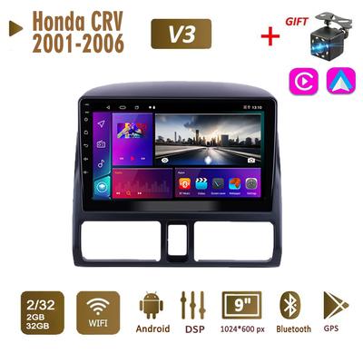 2Din Android автомобильное радио для Honda CRV 2001-2006 мультимедиа Carplay авто Wi-Fi головное устройство стерео навигация 2 + 32 ГБ