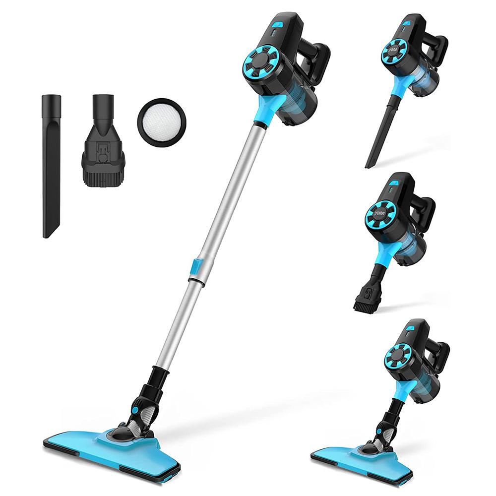 YISORA N3 Cordless Vacuum Cleaner, 17kPa Powerful Suction, 0.7L Dust Cup, 40min Runtime, 2200mAh Capacity, 70dB Noise Level, Light Blue
