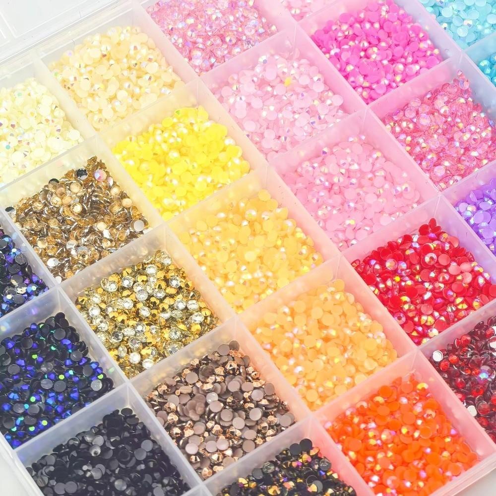 DIY Decoration Resin Rhinestone Kit Sparkling Nail Art Rhinestones for Nail Art Crafting