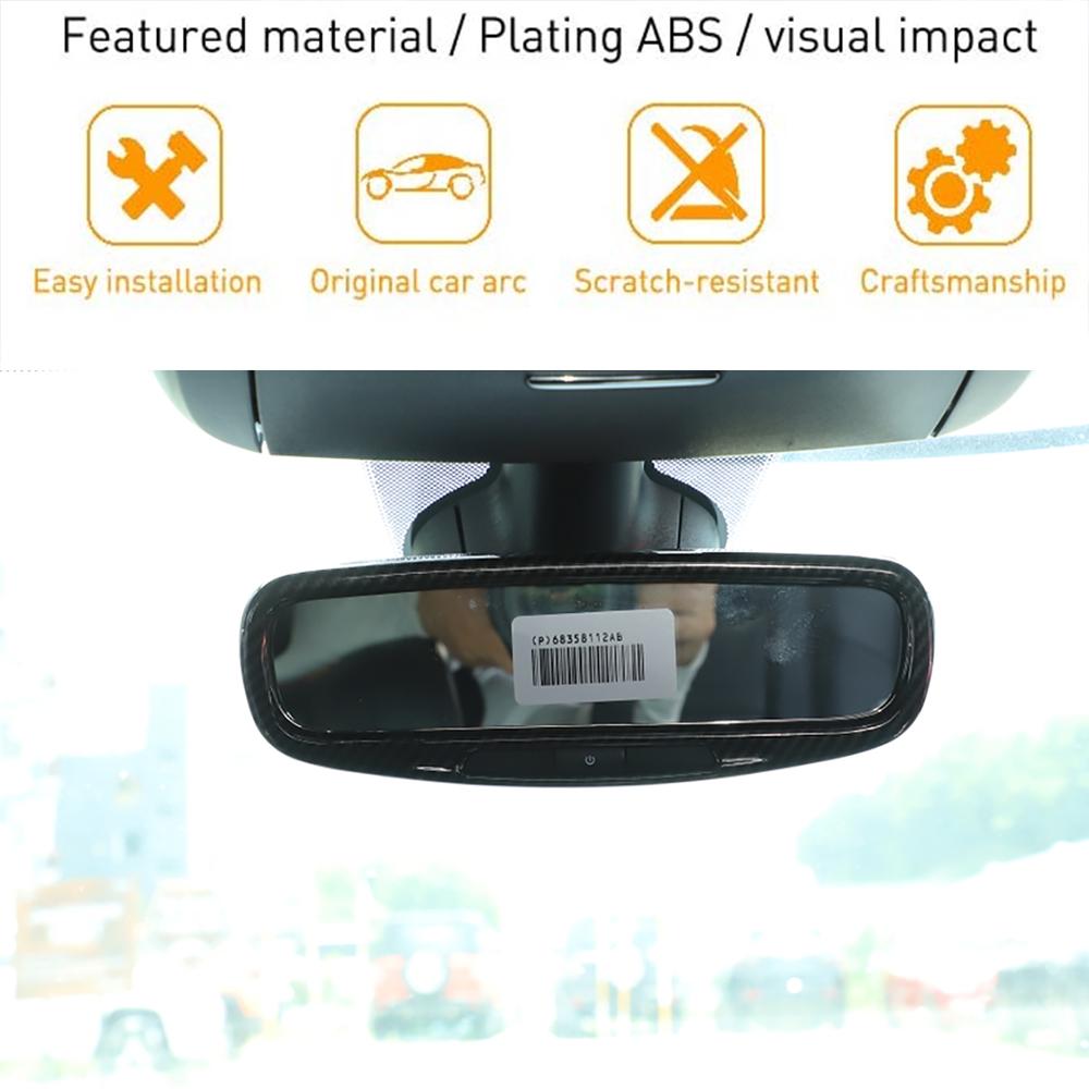 Накладка на рамку зеркала заднего вида, декоративная крышка для Jeep Grand Cherokee WK2 2017 2018 2022, салон автомобиля