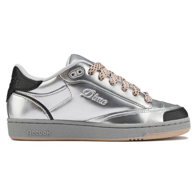 DIME x Reebok Club C Bulc Металлический Серебристый Унисекс Кроссовки Серебристо-Металлик Современный Бежевый 100069825