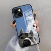 Милый чехол для телефона с собакой Хаски H для IPhone 17 Pro Max 15 Pro 16 14 Plus 12 13 Mini 11 Pro Ударопрочный стеклянный чехол
