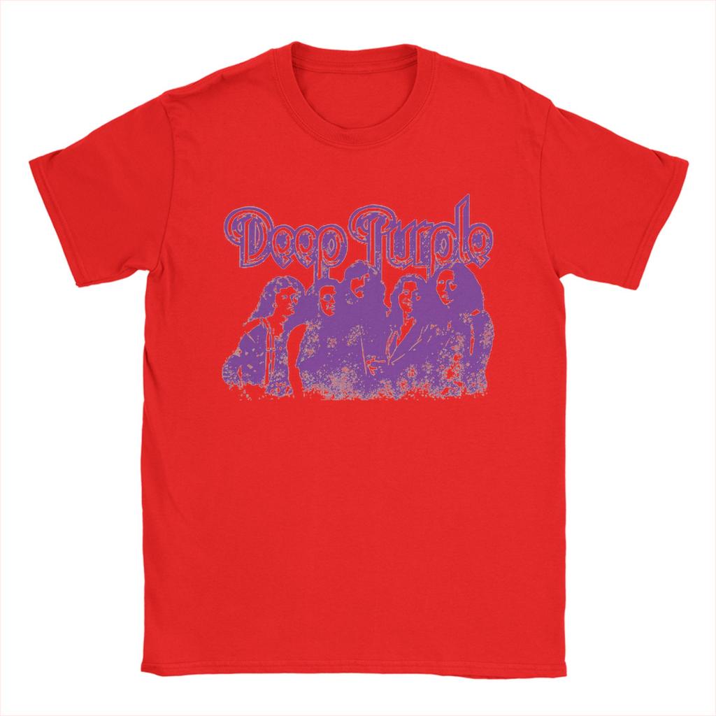 Band Deep Purple Art TShirt Summer Trendy Cool TShirts Unisex Cotton O Neck Oversize Top Tees Short Sleeves Y2K Funny Tshirt