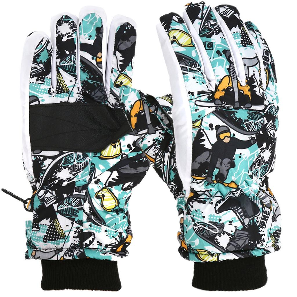 Женские лыжные перчатки с толстым бархатом для зимнего тепла, перчатки для занятий спортом на открытом воздухе и велоспорта
