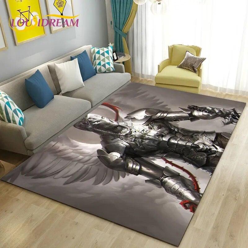 Коврик для игровой зоны Knight Templar Cavalier Crusaders, большой ковер для гостиной, спальни, дивана, коврик для кухни, нескользящий напольный коврик