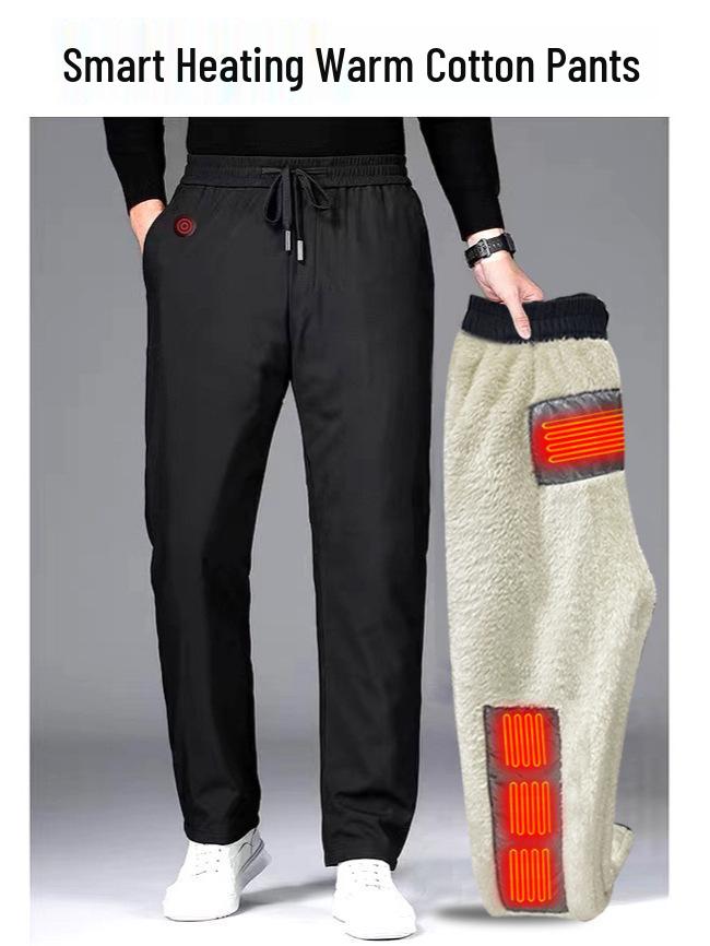 New Ten-Zone USB Heated Fleece-Lined Winter Warm Cotton Pants
