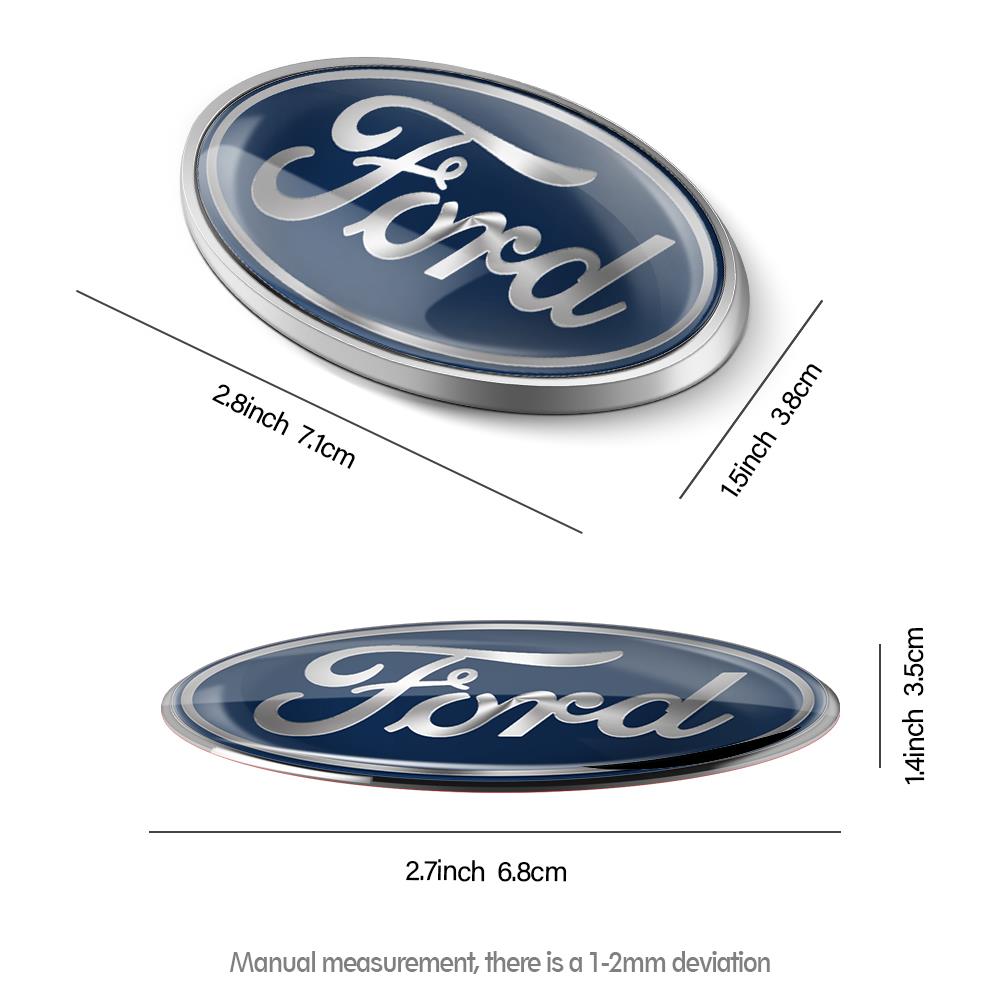 VCCO4 Car Accessory Door Side Aluminum Emblem Trunk Logo Sticker Decor For Ford Mustang Taurus Escape Kuga Explorer ST Racing Shelby