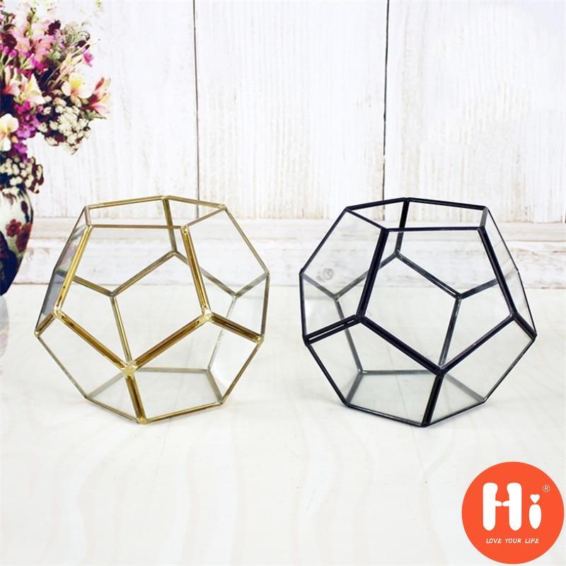 Привет Офис Настольный Дисплей Плантатор Суккуленты Горшок Цветочный Горшок Сказочный Сад Многогранник Стеклянный Геометрический Террариум БонсайПривет