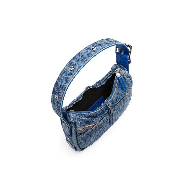 Diesel Letter Pattern Denim Shoulder Tote Bag Women bags Blue X08783P2088H8457