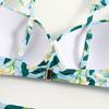 2Pcs/Set Women Summer Bikini Set Bohemia Style Ruffle Sleeve Bandeau Bra High