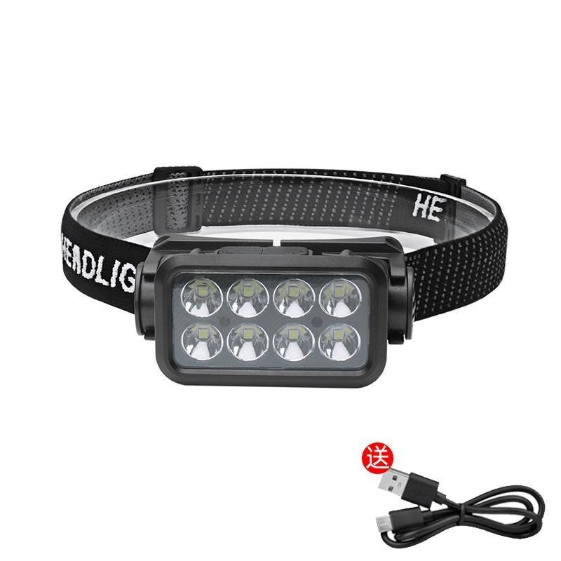 Светодиодный налобный фонарь с датчиком движения XPE+COB+LED, 6 режимов, перезаряжаемый от Type-C, налобный фонарь для ночной рыбалки, фонарь для кемпинга и походов на открытом воздухе