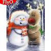 5D Diamond Painting Snowman Deer Full Drill Square Cross Stitch Diamond Embroidery Landscape Christmas Decoration