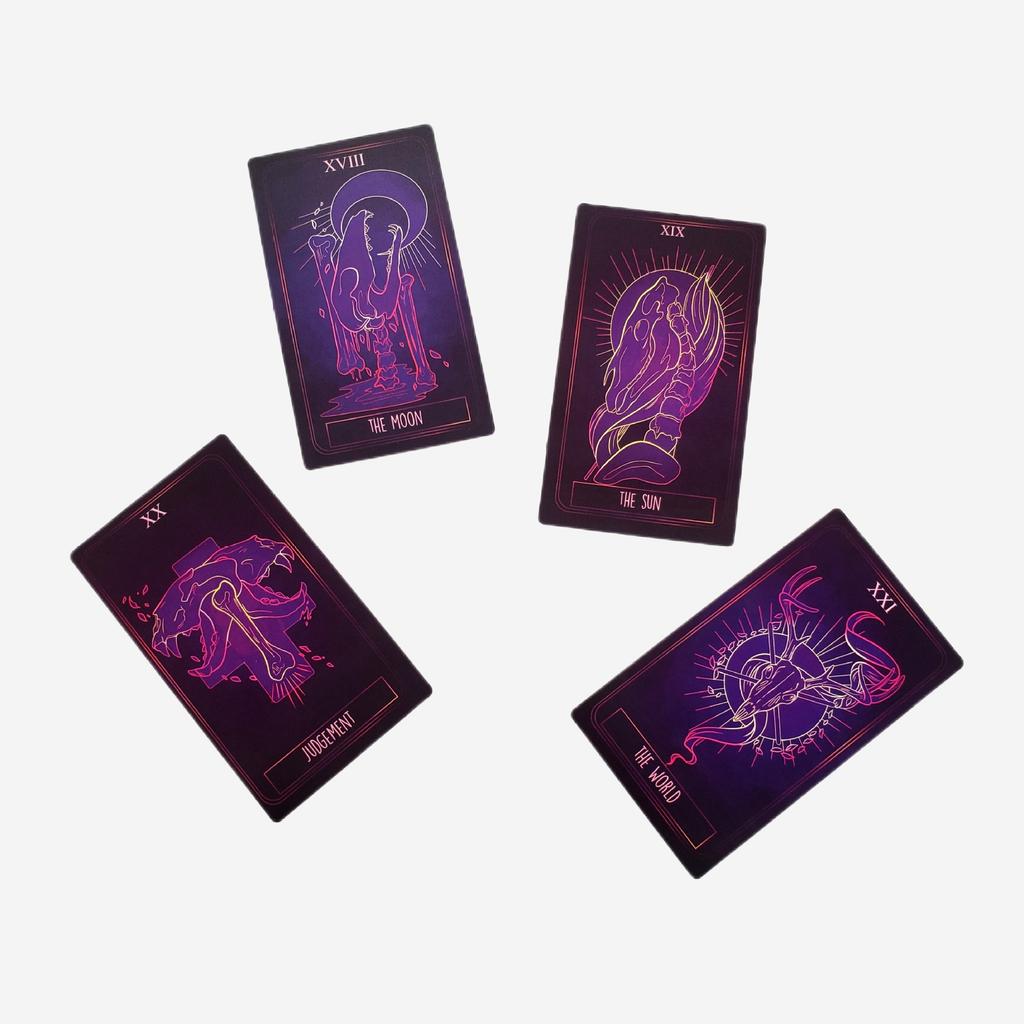 Bone Tarot Deck 12x7cm 78 Cards with Paper Guidebook English Edition Board Games Playing Cards