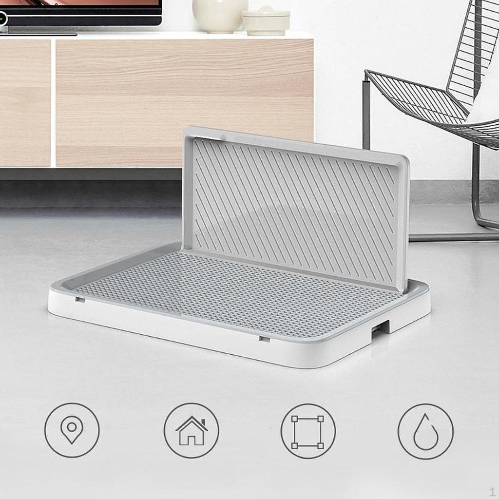 Dog Bathroom Tray with Guard, Nonslip Design for Pee Pads and Small Medium Dogs