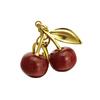 Сверкающая золотая подвеска в виде вишни для сумки, блестящая смоляная подвеска в виде вишни для кошелька, брелок, праздничный рождественский аксессуар