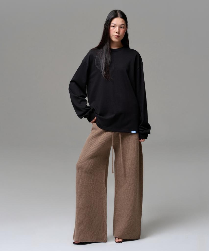 ERA Women Cashmere Blend Relaxed Knit Sweatpants - Neutral Brown