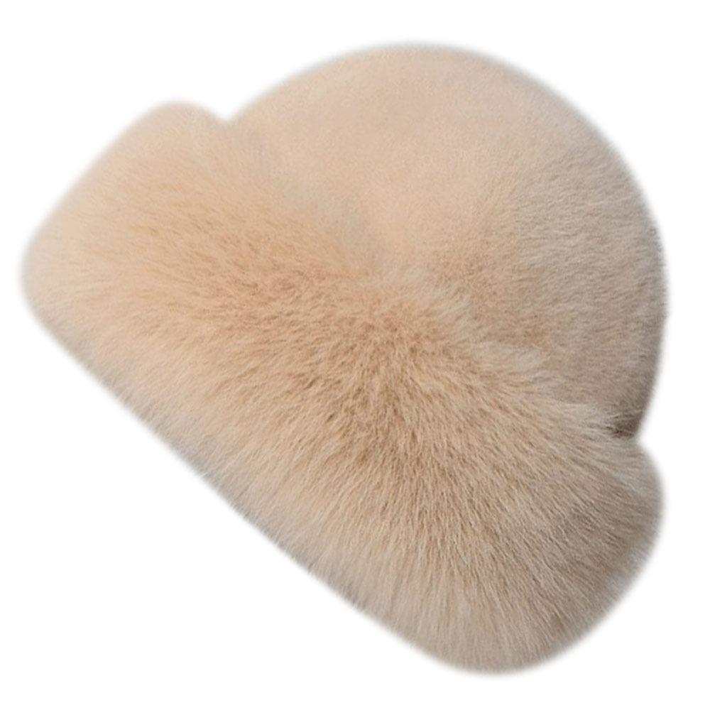 New Fluffy Fur Winter Hat Plush Thicken Bucket Hat Solid Color Cold Windproof Berets Chrismas Gifts