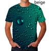 Модная футболка Raindrop с 3D-печатью, капля воды, унисекс, забавная футболка с коротким рукавом