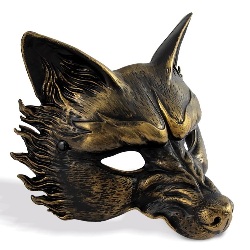 Маска волка на Хэллоуин, маска животного для косплея, ретро маскарадная маска, вечеринка