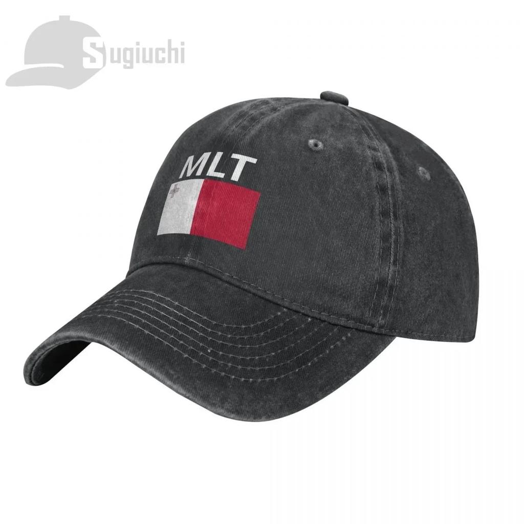 Malta Flag With Letter Washed Cotton Cap Gorras Snapback Caps Baseball Dad Outdoors Travel Sun Hats Casquette