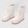 Lolita Style Sweet Girls Shoes Lace Up Platform Hidden Heels Wedges Princess Shoes Women Brock Ankle Boots Pink Plus Size 34-48