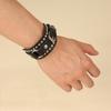 Design Couple Bangle Women Wristband PU Leather Bracelet Korean Hand Rope Rivet Chains Bracelets