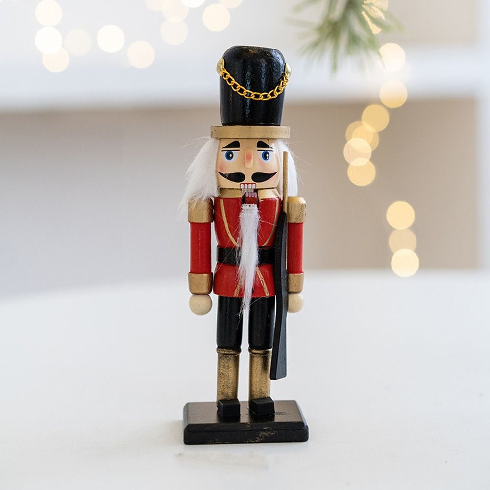 16 см Деревянное украшение в виде Щелкунчика, расписанное Веселое рождественское украшение для вечеринки