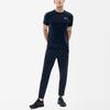 Fila Атлетика Принт Фитнес Базовый слой Спортивный Повседневный Трикотаж Футболка с коротким рукавом Мужские Топы Глубокий черный A11M211103F-BK