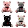 25/35 см темная серия плюшевая игрушка для кошек, пасхальная кукла-кошка, мягкая кукла в готическом стиле в стиле рок, плюшевые игрушки для кошек, подарок на день рождения и Рождество