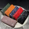 Genuine Cowhide Leather Women's Clutch Wallet - Embossed Cross-Border European & American Style Wristlet Bag
