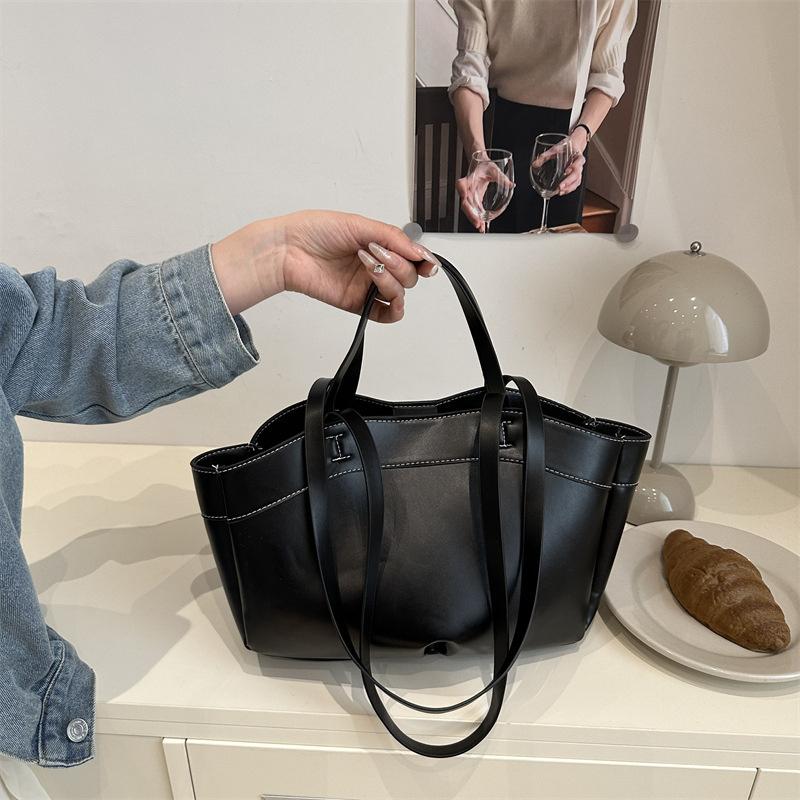 Зимняя Новая Ретро Шик Сумка-тоут Женская Большая Вместимость Повседневная Ручная Сумка Корзина На Плечо Кроссбоди Сумка CLE