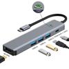 Док-станция Type-C (HUB), USB-конвертер с отключением экрана в один клик, 4K Высококачественное проецирование экрана, Мультиинтерфейсный для ноутбука