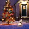 Yousheng Christmas Light-up Duck Ornament Lighted Acrylic 2D Duck Decoration with Scarf And Santa Hat Outdoor Duck Ornament for Yard Garden Patio Lawn