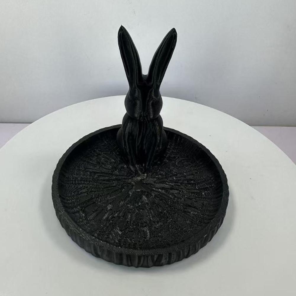 Animal Shaped Jewelry Storage Tray 3D Printed Bunny Ornament Necklace Display Tray Home Desktop