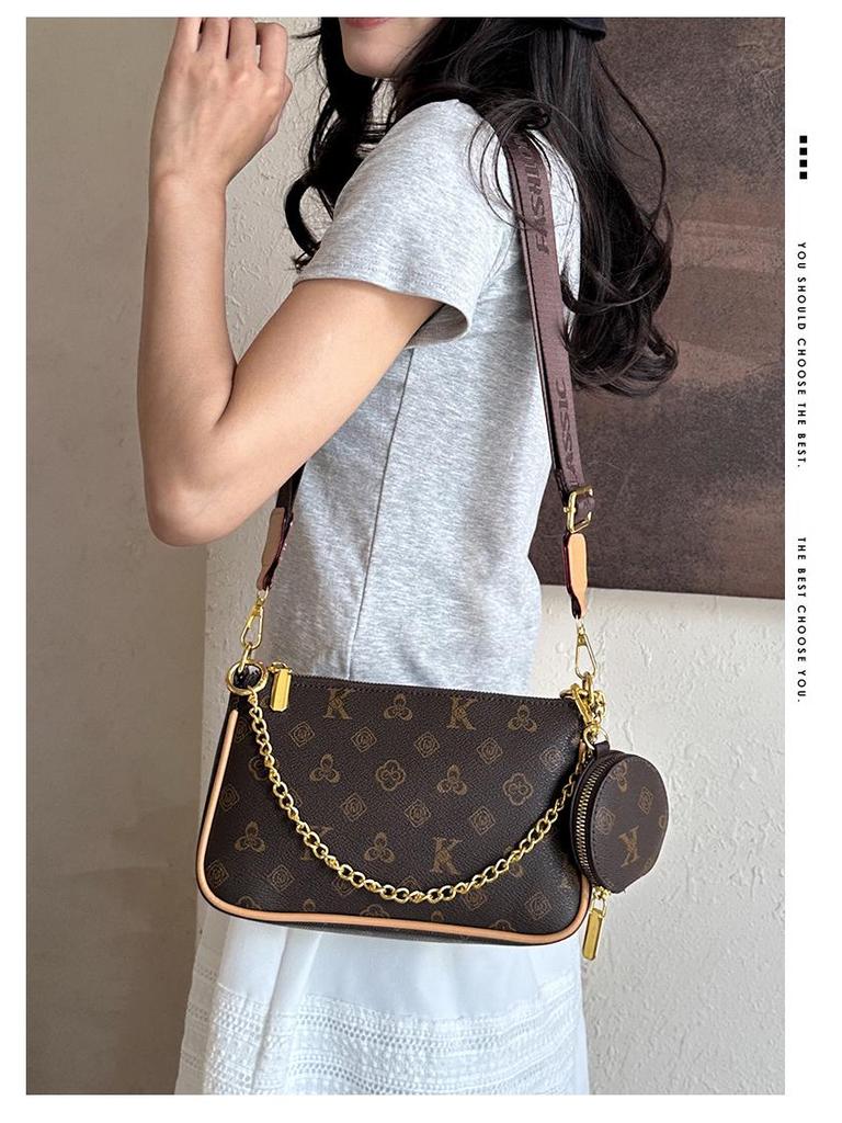 2025 Women's All-Season Versatile Monogram Crossbody Shoulder Bag