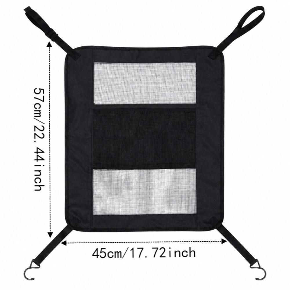 Adjustable Rear Seat Protective Railing Elastic Car Seat Storage Net Pet Restraint