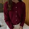 Autumn Women's Sweater Gentle Wind Heart Button Soft Sticky Knit Cardigan Top