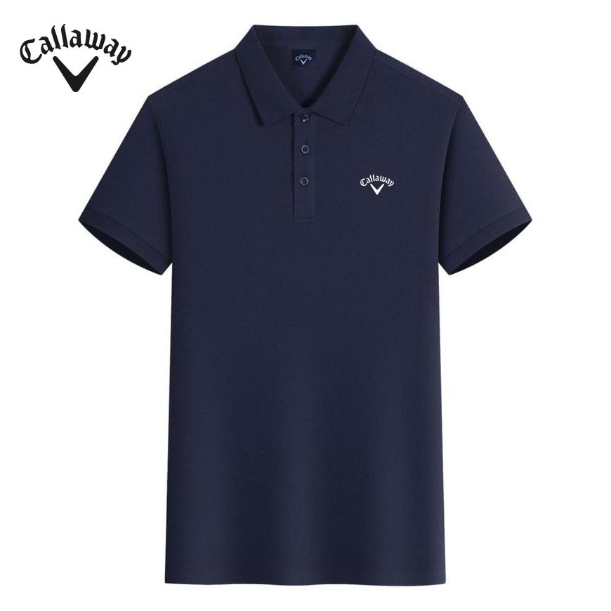 Callaway 2025 Лето Новая Вышитая Высококачественная Хлопковая Рубашка Поло С Воротником Для Гольфа