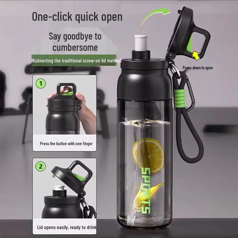 LINGCHEN LICHEERS Ritan 304L SS Dual-Drink Sports Bottle