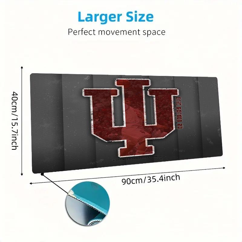 Indiana Hoosiers football Color Mouse Pad Large Gaming Table Cushion Non-slip Laptop Tablet Big Mousepad XXL Mat Mini PC Playmat With Lock edge