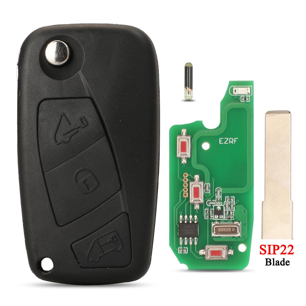 jingyuqin 434MHz For Iveco Daily 2006-2011 Megamos Crypto ID48 Remote Tunk Car Key Control Fob SIP22 GT10 With Decoration Sticke