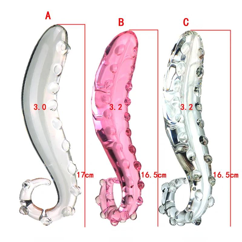 Стеклянные анальные бусины, Анальная пробка, игрушки для взрослых, массажер простаты, стеклянный хрустальный фаллоимитатор для точки G, женская мастурбация, фильтрация для пары, секс-инструменты