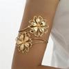 Bohemian Upper Arm Bracelet Flower Geometric Bangle Fashion Hollow Metal Bracelet