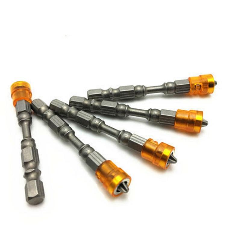 Durable 5pcs 65mm 1/4" Hex Shank Ph2 Single Head Magnetic Screwdriver Bits For Long Lasting Use