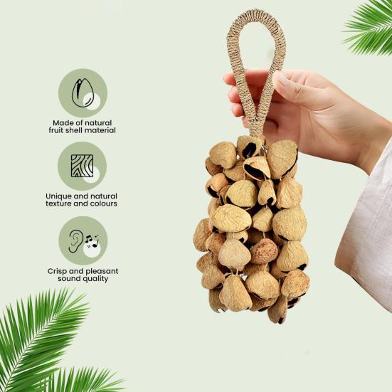Браслет-погремушка из семян качо, браслет на ногу, африканский шейкер, браслет из скорлупы ореха, натуральные ударные музыкальные инструменты