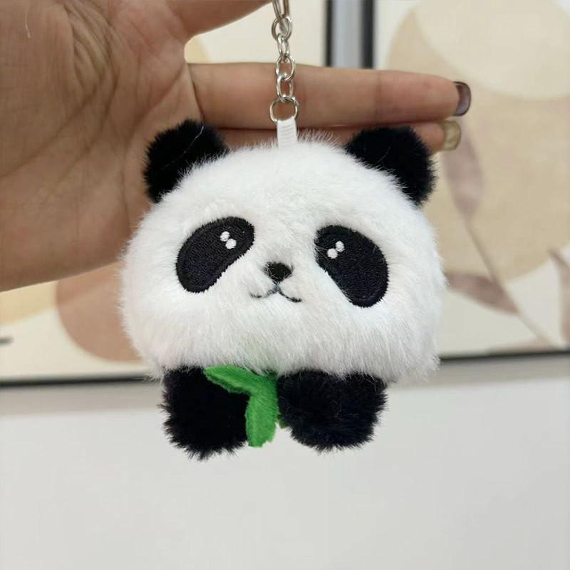 Cute Panda Plush Toy Four Inch Doll Machine Toy Wedding Favors Keychain For Children