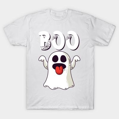 Футболка женская Boo Halloween Harajuku Print Kawaii футболка летняя с коротким рукавом женская футболка топ футболка